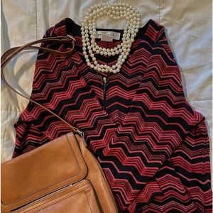 Red and black Exclusively Mistook cardigan M